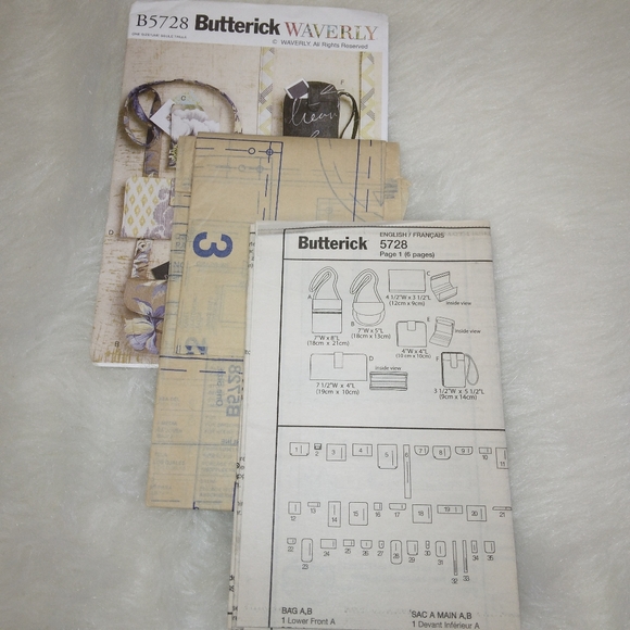 BUTTERICK B5728 Bags and purses by Waverly - Picture 3 of 5